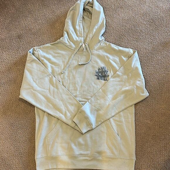Anti Social Social Club Men’s Tan with Grey Logo Hooded Sweatshirt